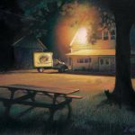 Pastel titled Midnight at Mapleline Farm by Barbara Johnson